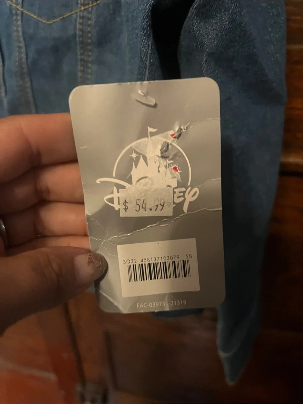 Disney Blue Denim Jacket with Subtle Embroidery